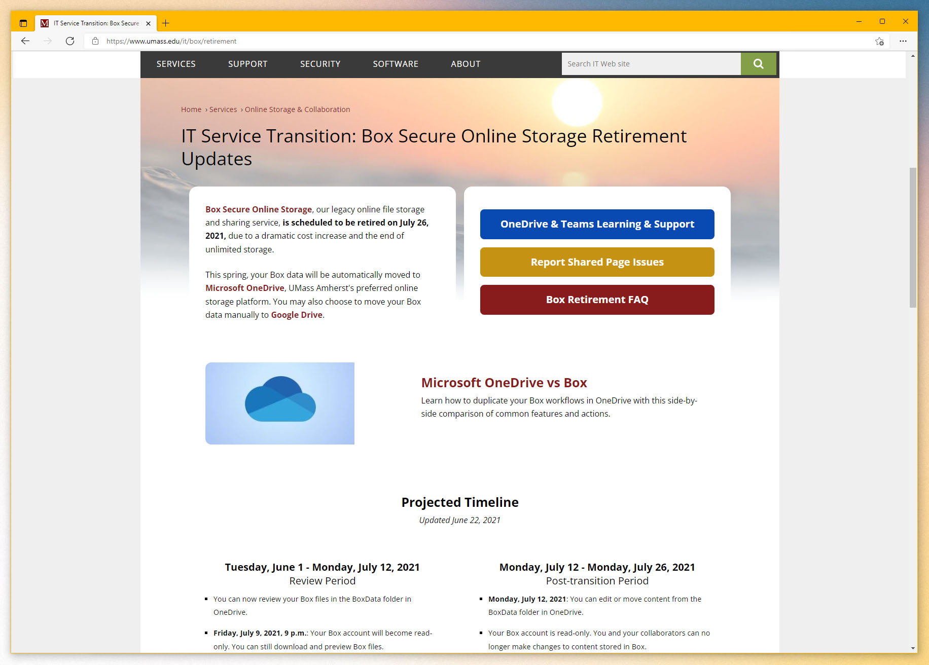 box retirement landing page