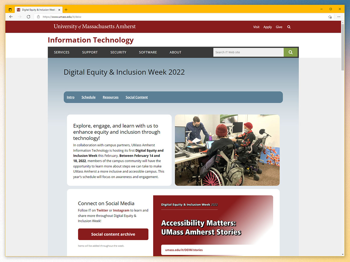 Digital Equity and Inclusion Week homepage