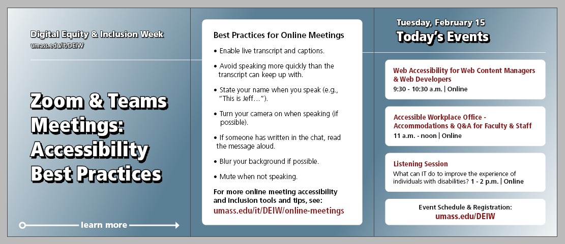 example of instagram graphics which include a summary of best practices for inclusive zoom meetings