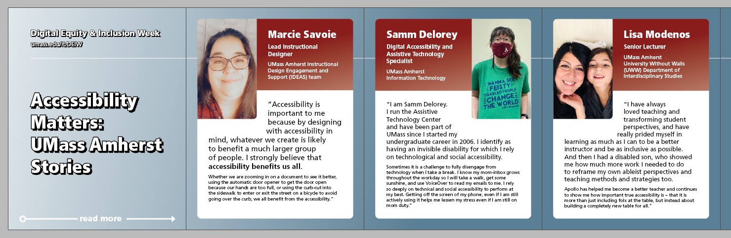 Long instagram slideshow with pictures and quotes from community members